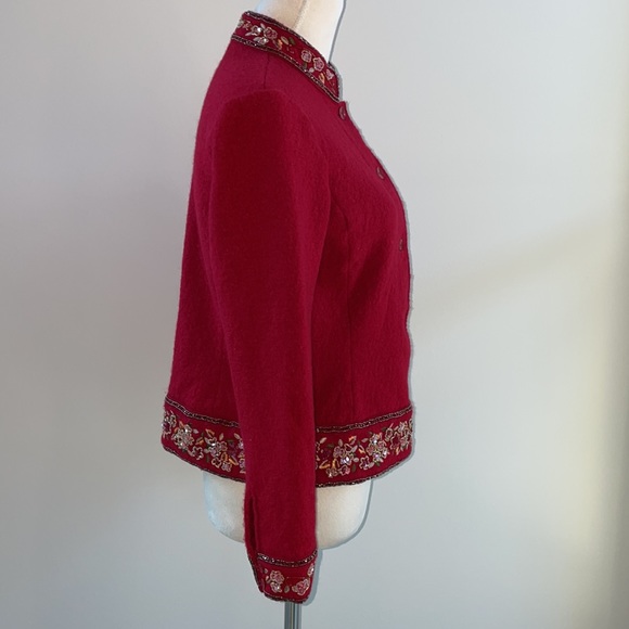 Talbots Red Wool jacket - Picture 3 of 8